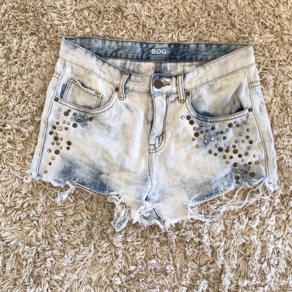 Studded High Waisted Shorts